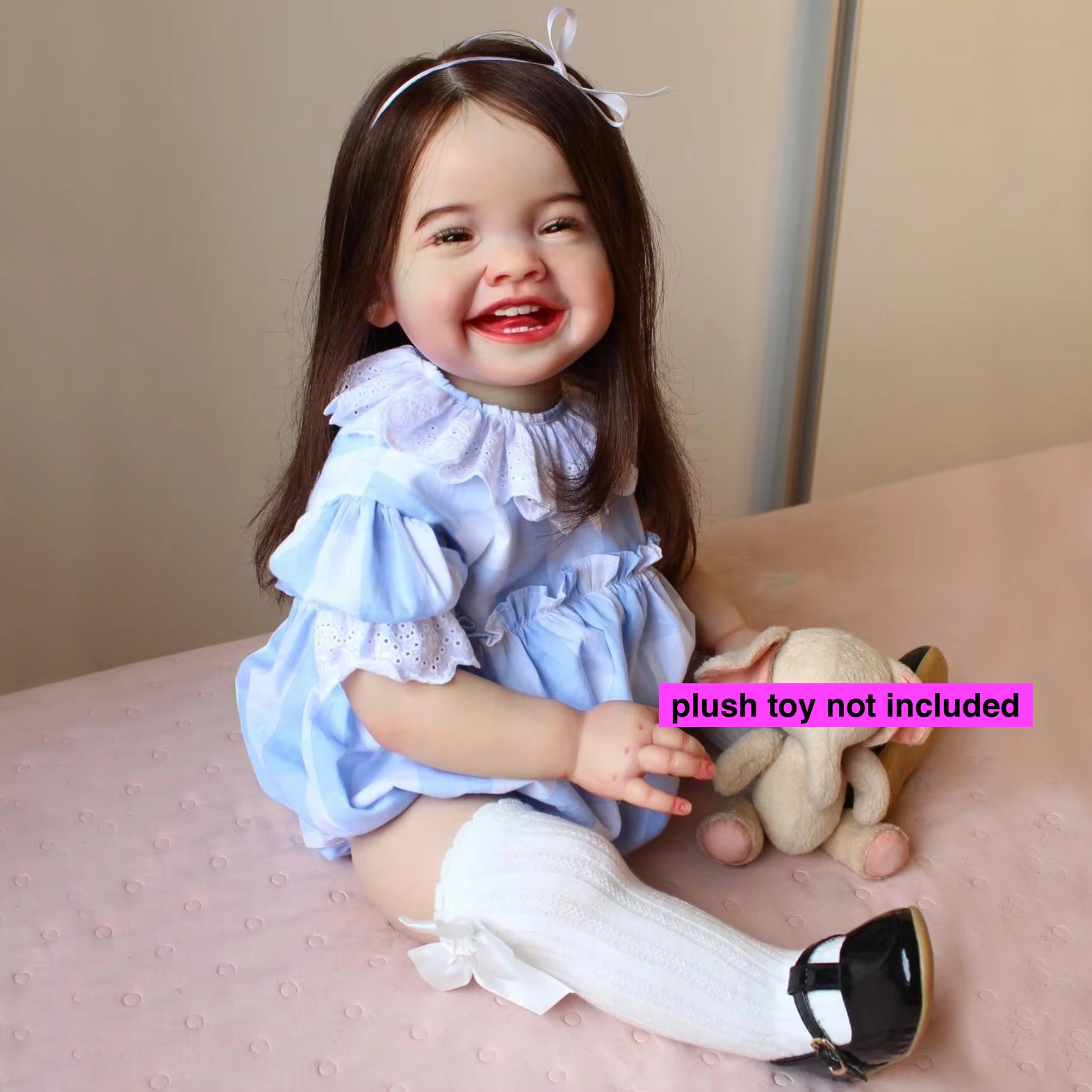 Charming 60 Princess Reborn Youngsters Girl Doll Soft Vinyl Limbs Cloth Body