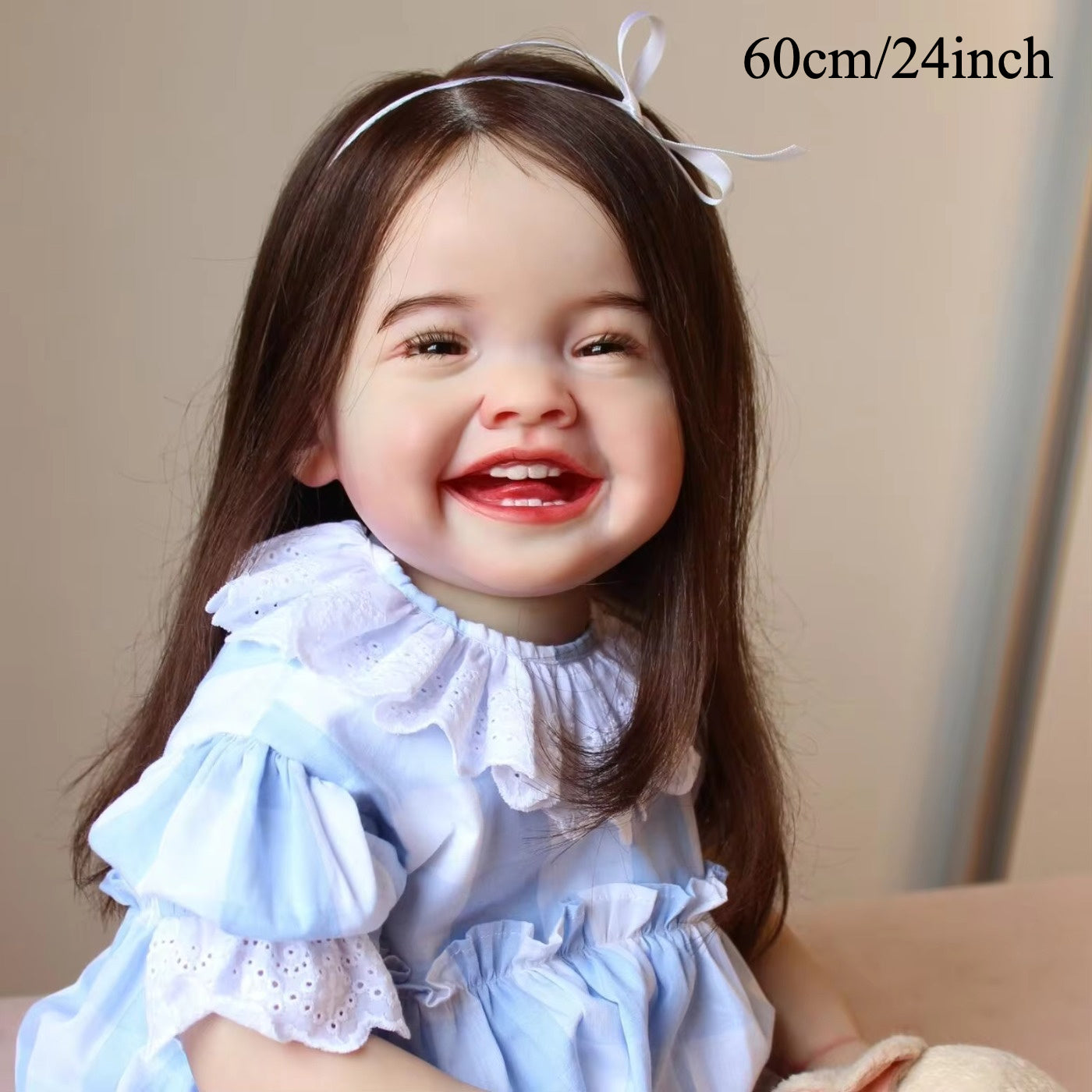 Charming 60 Princess Reborn Youngsters Girl Doll Soft Vinyl Limbs Cloth Body