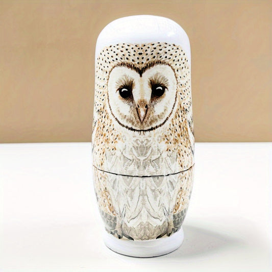Wooden Eagle Pattern Nesting Doll - Home Decoration
