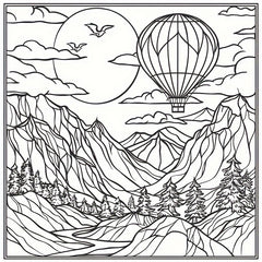 Serene Landscape Designs Adult Coloring Book - Stress Relief, Anxiety Reduction