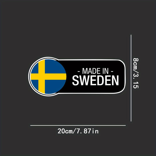 Durable Waterproof Swedish Flag Vinyl Car Decal