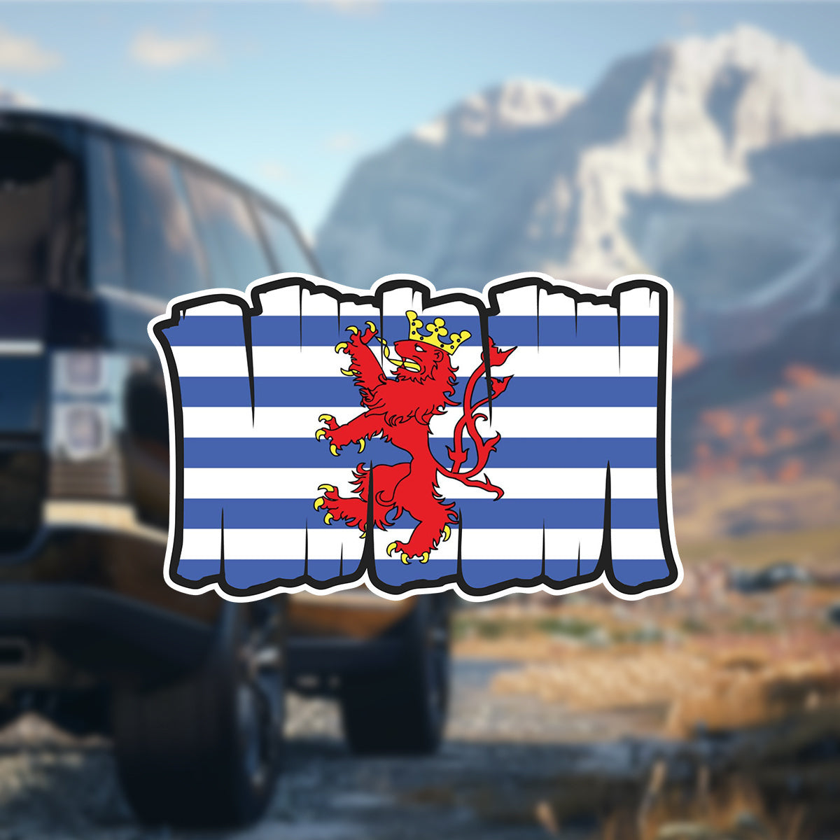 Luxembourg Flag Durable Vinyl Decal Waterproof Sticker for Cars Laptops Helmets