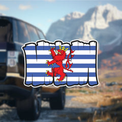 Luxembourg Flag Durable Vinyl Decal Waterproof Sticker for Cars Laptops Helmets