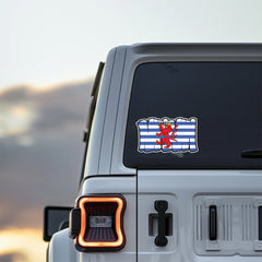 Luxembourg Flag Durable Vinyl Decal Waterproof Sticker for Cars Laptops Helmets