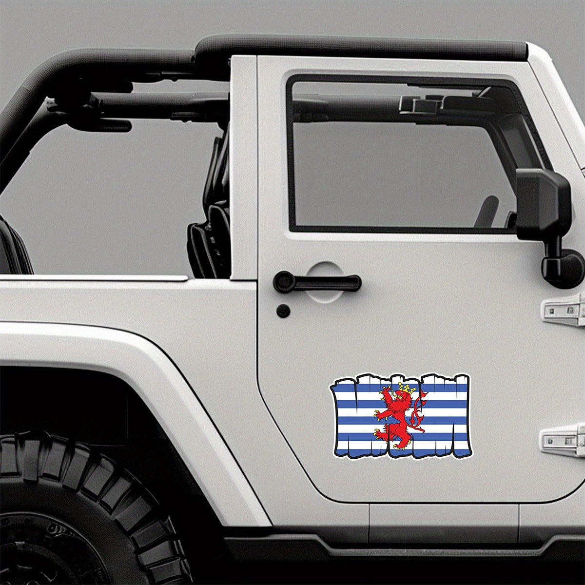 Luxembourg Flag Durable Vinyl Decal Waterproof Sticker for Cars Laptops Helmets