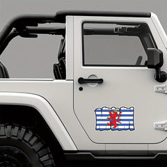 Luxembourg Flag Durable Vinyl Decal Waterproof Sticker for Cars Laptops Helmets