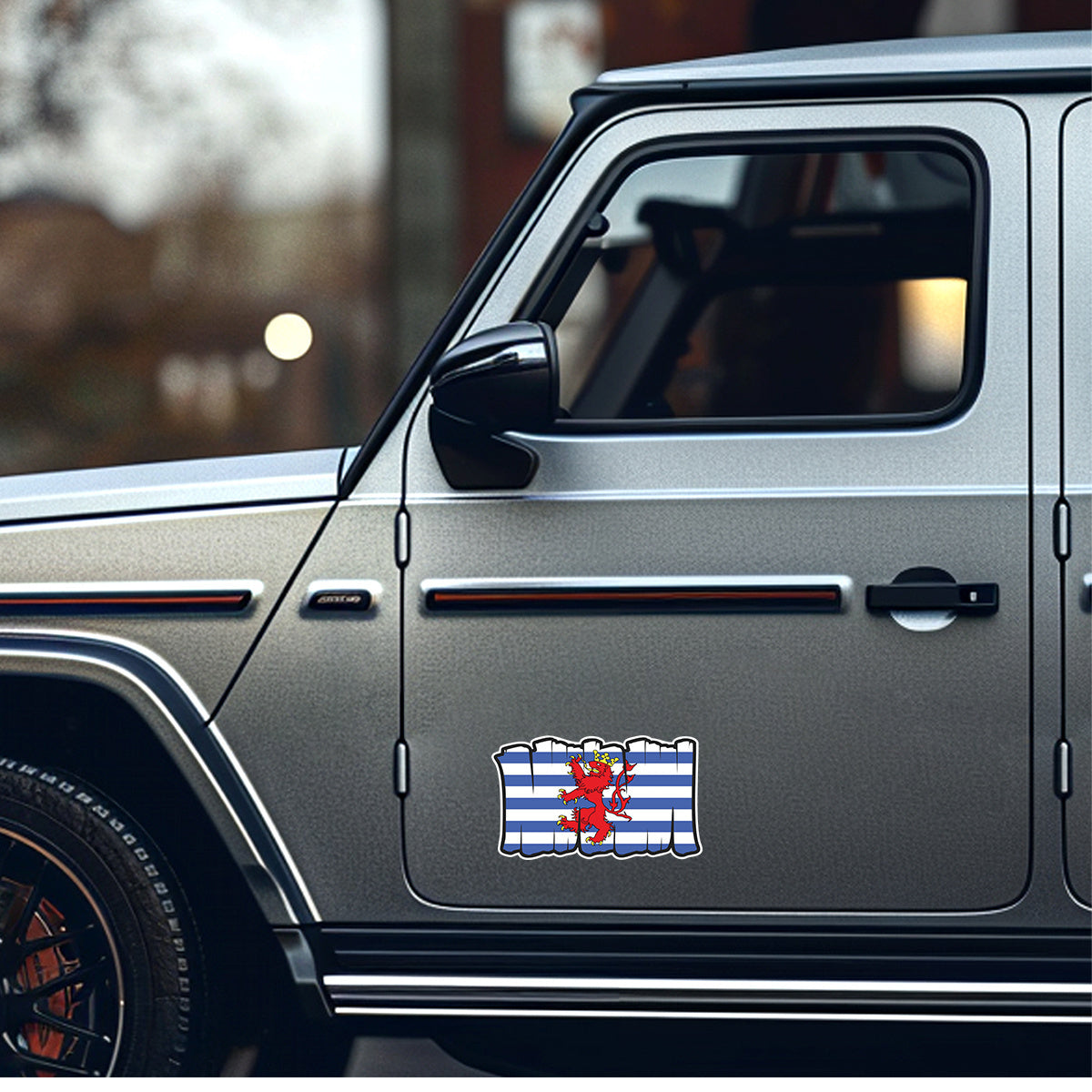 Luxembourg Flag Durable Vinyl Decal Waterproof Sticker for Cars Laptops Helmets