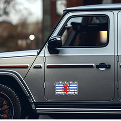 Luxembourg Flag Durable Vinyl Decal Waterproof Sticker for Cars Laptops Helmets