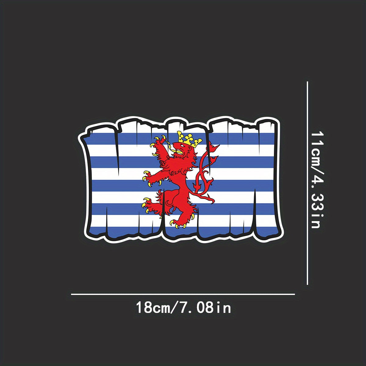 Luxembourg Flag Durable Vinyl Decal Waterproof Sticker for Cars Laptops Helmets