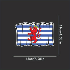 Luxembourg Flag Durable Vinyl Decal Waterproof Sticker for Cars Laptops Helmets