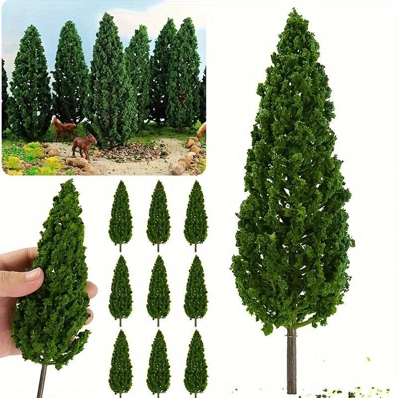 3pcs Realistic Pine Trees for Dollhouses and Sandbox Play