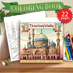 Deluxe Architectural Coloring Book Stress Relief Art for Adults & Teens