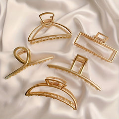 3pcs Metal Moon Shaped Hair Clip Claw Clips Headwear For Girls