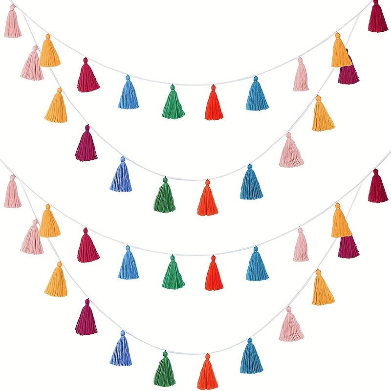 Colorful Tassel Garland Wall Hanging Home Decor 1 Pack