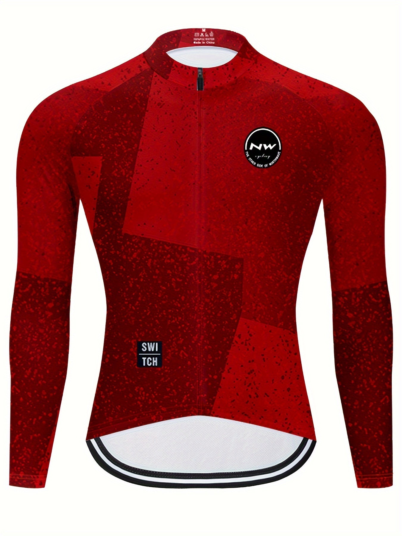 Men's Block Cycling Jersey Stretch Casual Sports Shirt For Outdoor Riding