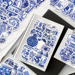 50pcs Porcelain Stickers Waterproof Decal for Water Bottle Laptop Phone