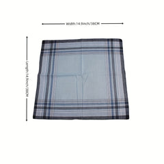Vintage Cotton Men's Handkerchief Checkered Pattern