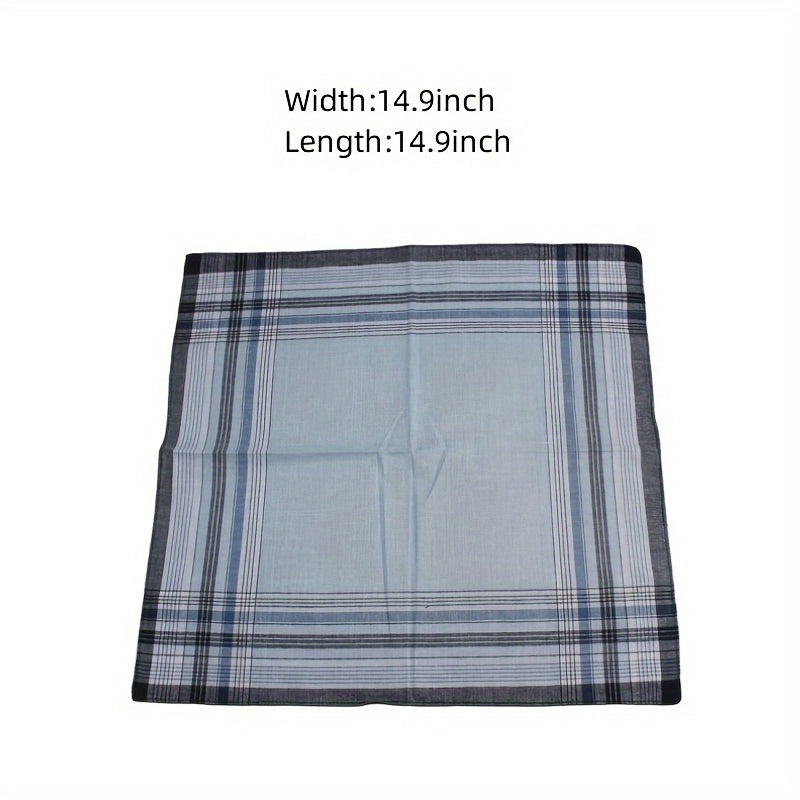 Vintage Cotton Men's Handkerchief Checkered Pattern