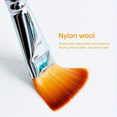 8pcs Nylon Hair Flat Tip Painting Brush Acrylic Watercolor Pen