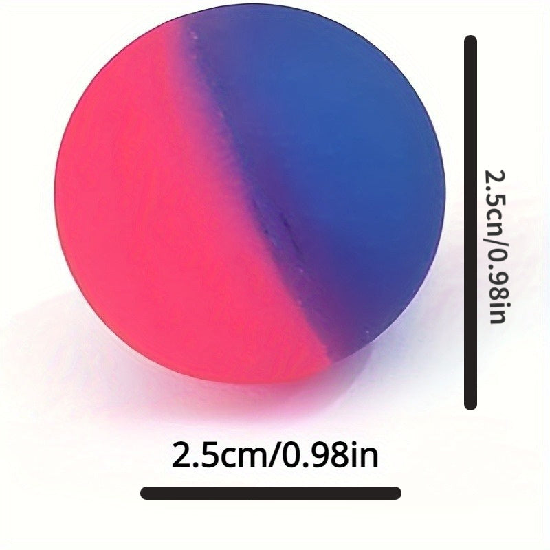 10pcs Rainbow Bouncy Balls Colorful Party Favors for Kids Birthday & Halloween