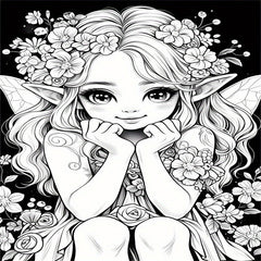 Fantasy Fairy Coloring Book 22 Pages Teens Adults Art Craft