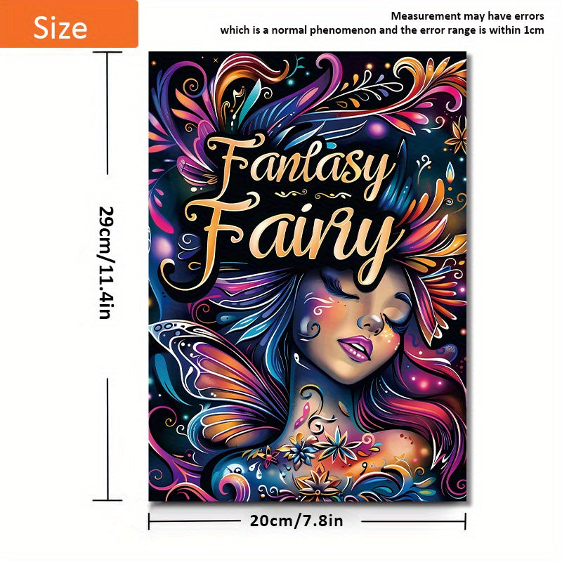 Fantasy Fairy Coloring Book 22 Pages Teens Adults Art Craft