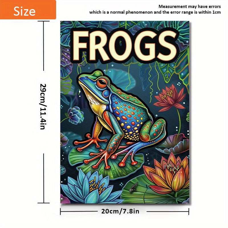 Frogs Coloring Book Deluxe Edition 22 Pages Thickened Paper 29x20cm