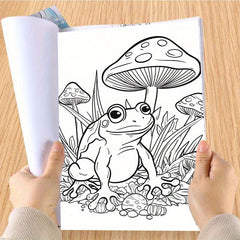 Frogs Coloring Book Deluxe Edition 22 Pages Thickened Paper 29x20cm