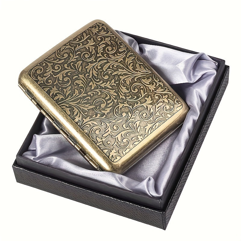 Metal Vintage Cigarette Box Portable Thickened Tobacco Case Holder