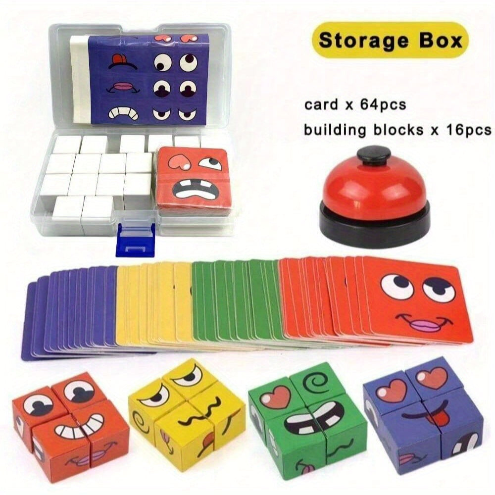 Fun Squares Desktop Game with Changing Faces for Halloween Decor