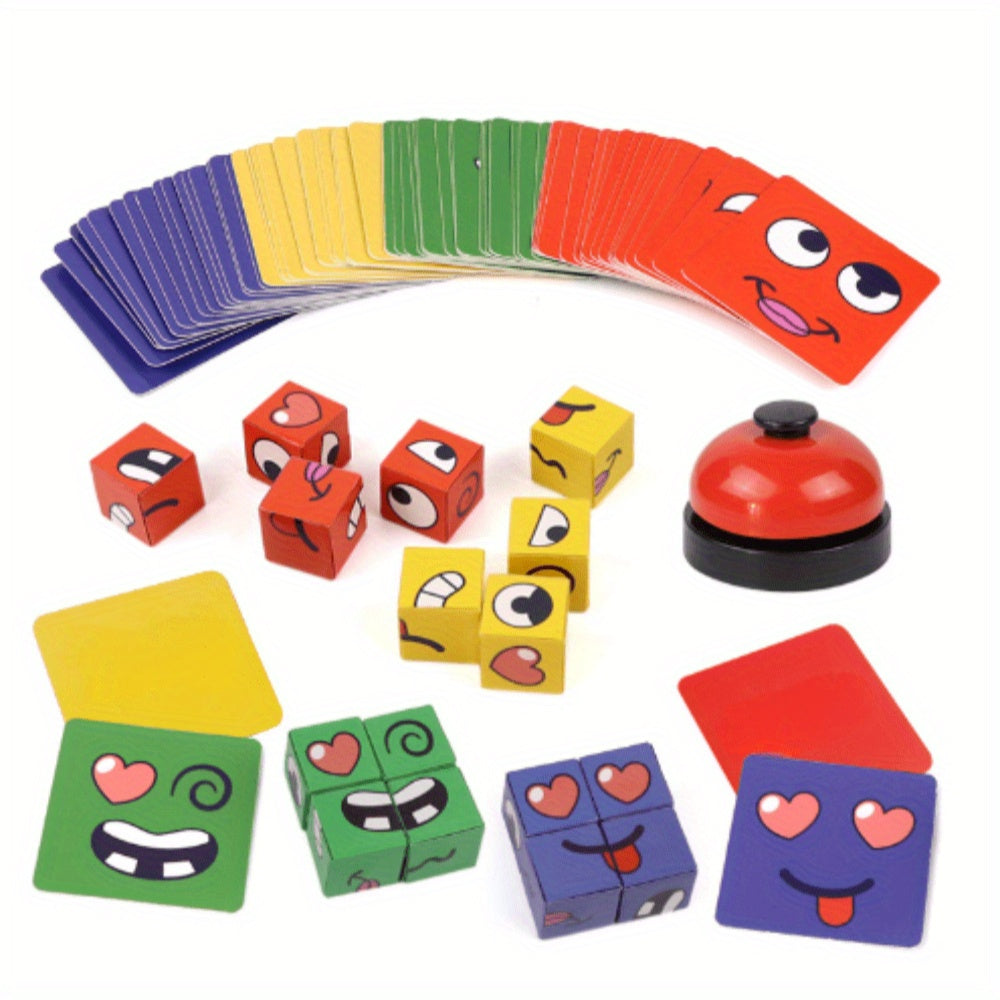 Fun Squares Desktop Game with Changing Faces for Halloween Decor