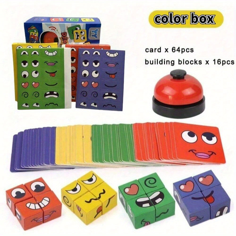 Fun Squares Desktop Game with Changing Faces for Halloween Decor