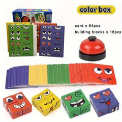 Fun Squares Desktop Game with Changing Faces for Halloween Decor
