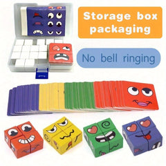 Fun Squares Desktop Game with Changing Faces for Halloween Decor