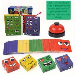 Fun Squares Desktop Game with Changing Faces for Halloween Decor
