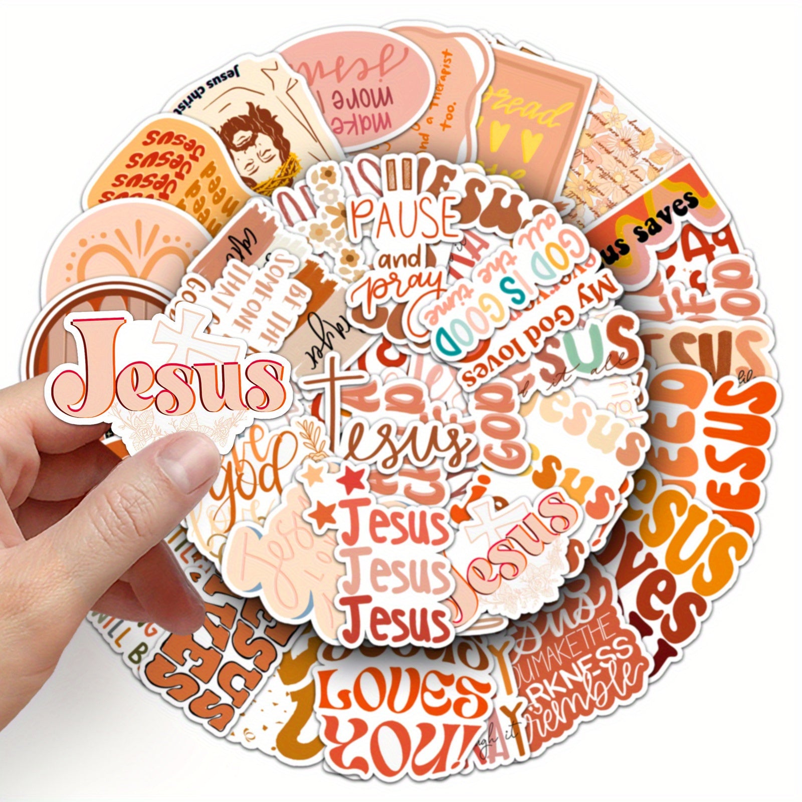 Jesus Themed Stickers Vinyl Decals Laptop Skateboard Car Luggage Helmet