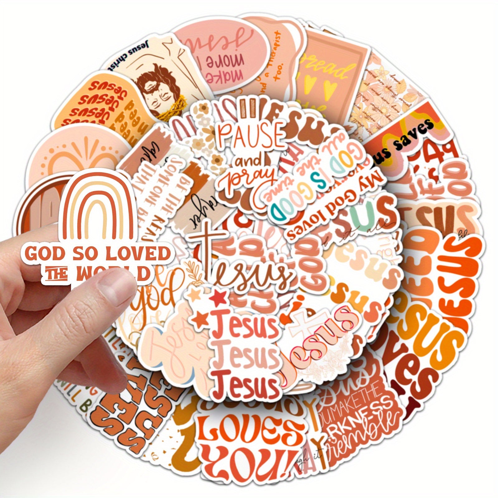 Jesus Themed Stickers Vinyl Decals Laptop Skateboard Car Luggage Helmet