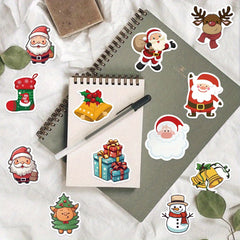 100pcs Festive Christmas Cartoon Stickers for Water Bottles Laptops Phones