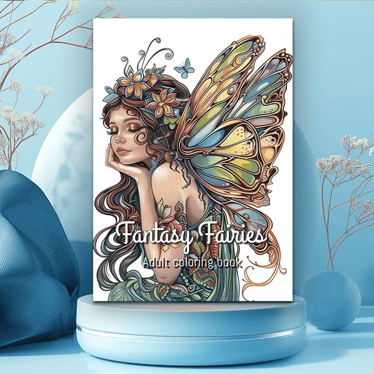 Fantasy Fairy Adult Coloring Book Emotional Release Valenti