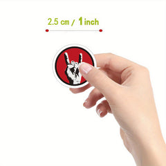 500pcs Rock Music Gesture Stickers - Adhesive Cartoon Labels