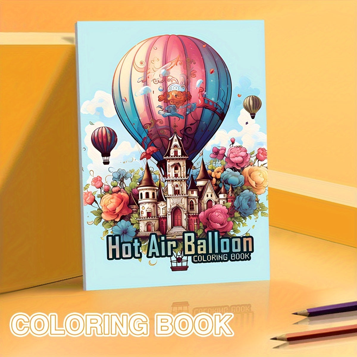 Deluxe Air Balloon Coloring Book - 22 Pages - Teens & Adults