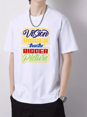 Men's Cotton Graphic Crew Neck Active T shirt Casual Comfy Tees