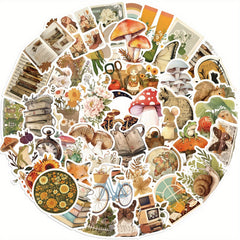 50pcs Retro Animals Graffiti Fun Stickers for Water Bottles Luggage Skateboards