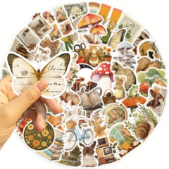 50pcs Retro Animals Graffiti Fun Stickers for Water Bottles Luggage Skateboards