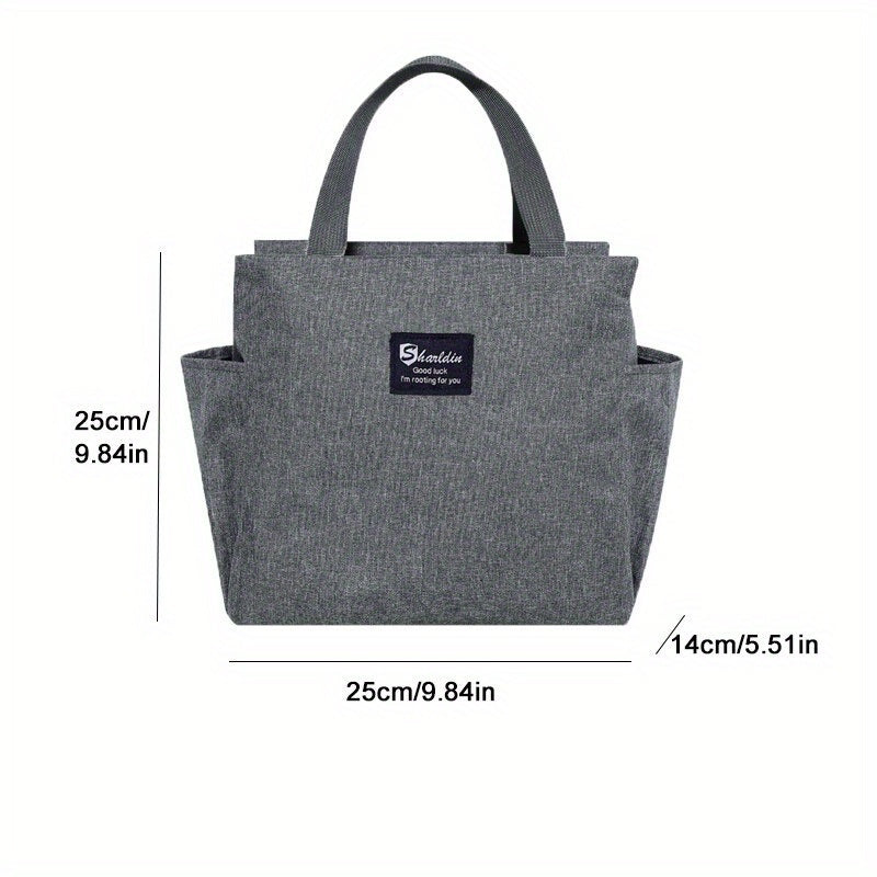 Large Insulated Lunch Cooler Bag Waterproof Oxford Fabric Zipper Closure