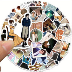50Pcs Pride and Prejudice Themed Vinyl Stickers for Luggage Guitar Notebook