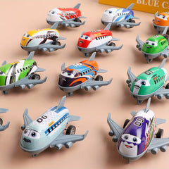 10 Pack Mini Metal Airplane Toys Inertia Power Alloy Structure Party Favors