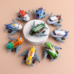 10 Pack Mini Metal Airplane Toys Inertia Power Alloy Structure Party Favors