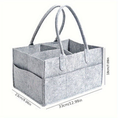 Large Capacity Foldable Diaper Organizer Bag with Handles