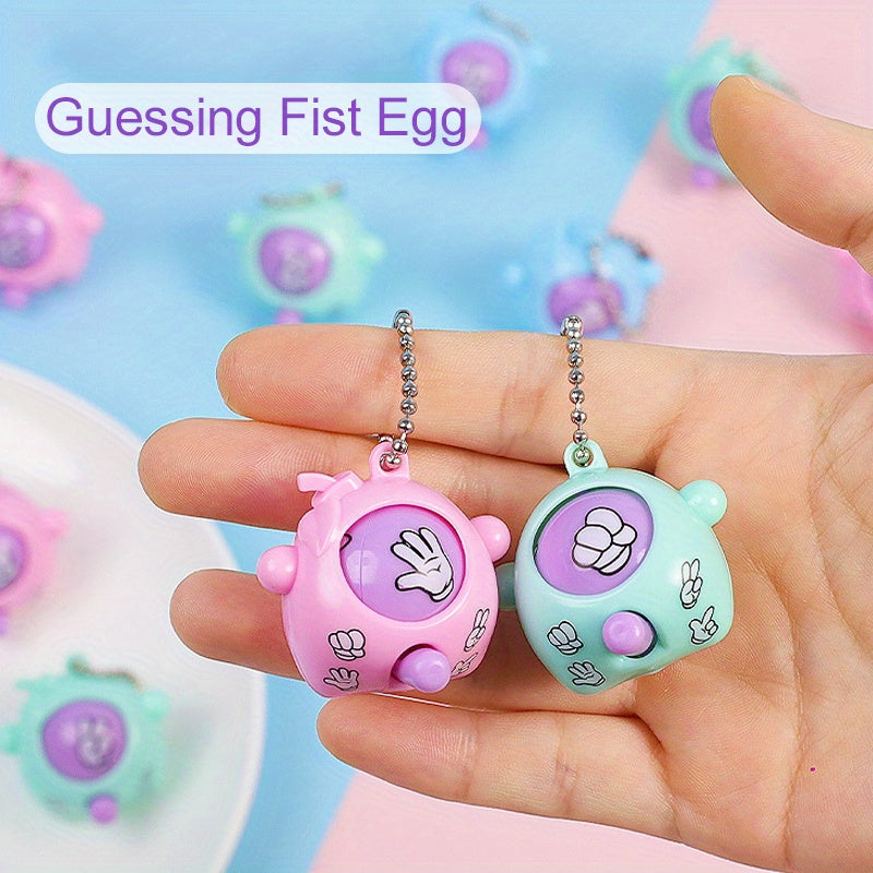 10pcs Mini Guessing Egg Toys with Chains for Parties & Events